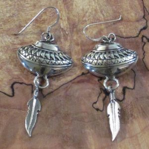 Navajo Pottery & Feather Dangle