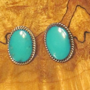 Large Brite Blue Turquoise Post