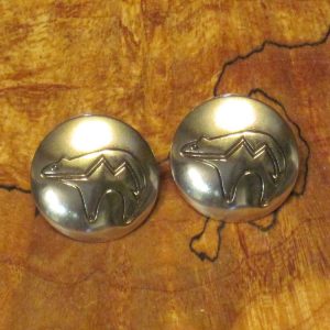 Heart Line Bear Post Earrings