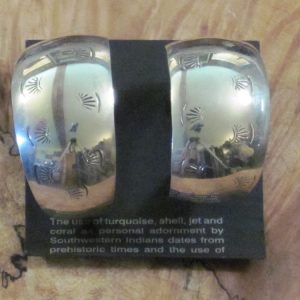 Navajo Wide Sterling Hoops