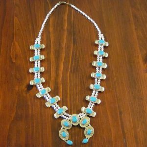 L Zek Turq/Silver Necklace