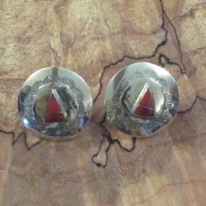 Navajo Silver w/Coral Post