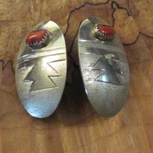 Navajo Silver w/Coral Concho