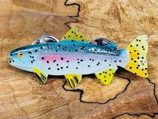 Vintage Trout Pin Rainbow