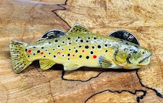 Vintage Brown Trout Pin